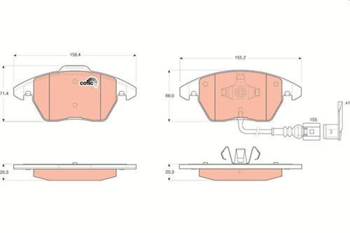 FREN BALATA ÖN VW BEETLE, CADDY III, GOLF V, VI, JETTA III, IV, PASSAT,SKODA FABIA, SEAT LEON,