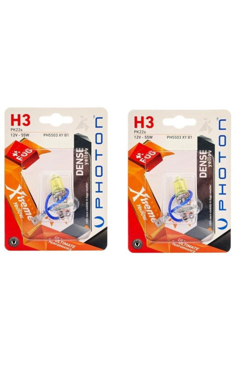 H3 Xtreme Yellow Limon Sarısı Far Ampülü Takımı (2 Adet)