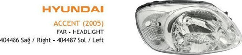 FAR BEYAZ SİNYALLİ SOL HYUNDAI ACCENT 2003-2005