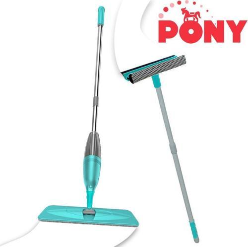 SÜPER 2 Lİ SPREY MOP + TELESKOPİK SAPLI CAM SİLECEĞİ ÇEKÇEK YEŞİL PASPAS TEMİZLİK SETİ
