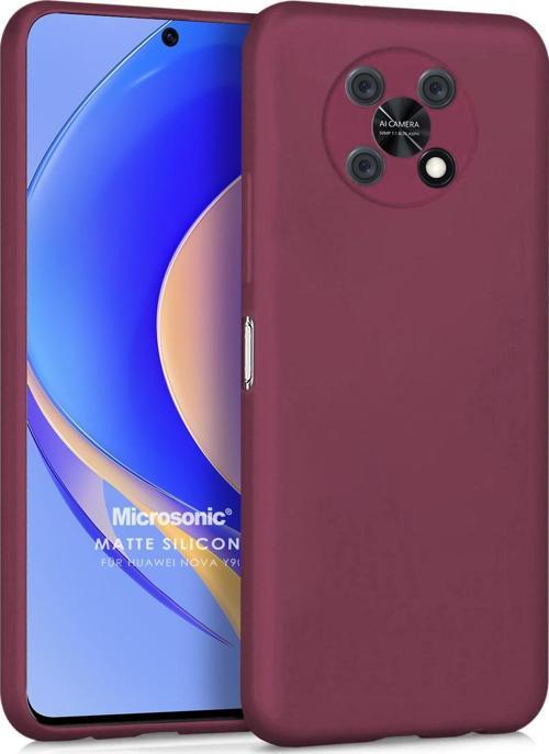 Matte Silicone Huawei Nova Y90 Kılıf Mor