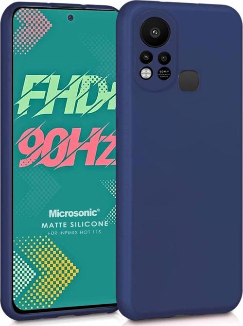 Matte Silicone Infinix Hot 11S Kılıf Lacivert
