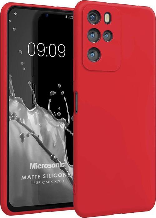 Matte Silicone Omix X700 Kılıf Kırmızı