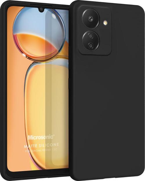 Matte Silicone Xiaomi Redmi 13C Kılıf Siyah