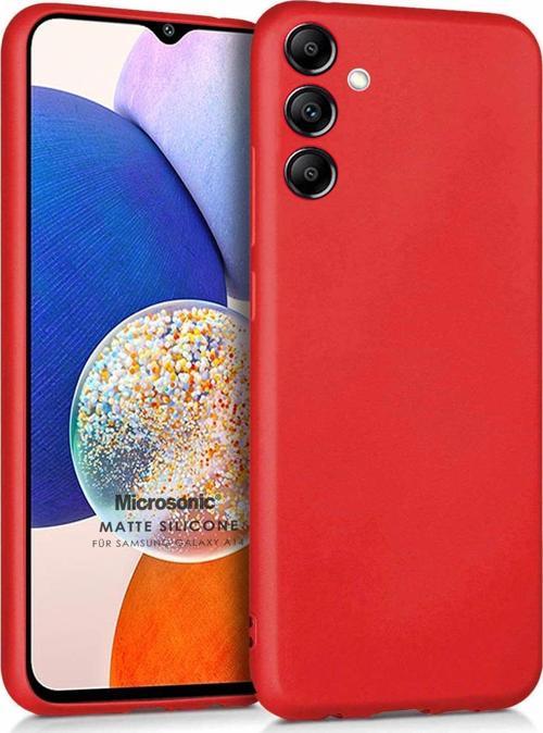 Matte Silicone Samsung Galaxy A14 Kılıf Kırmızı