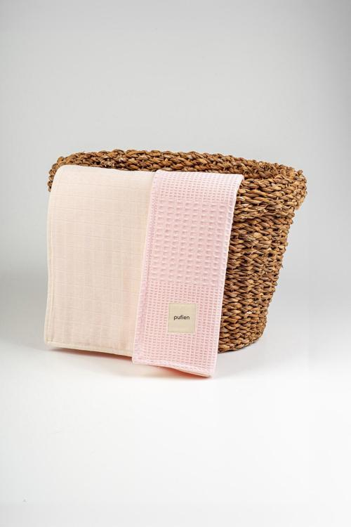 Pike Desenli Terleme Yapmayan Yazlık Örtü 100% Pamuk Bebek Battaniyesi 90 X 115 Cm