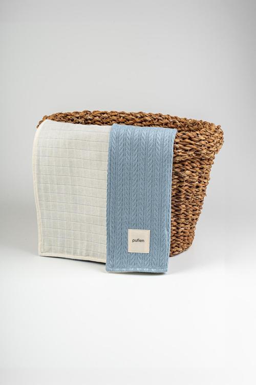 90X115 Düz Desenli Çift Yönlü Müslin Pike Bebek Örtüsü, Örgü Bebek Örtü & Battaniye