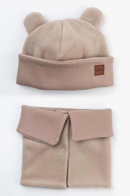 Pamuk Astarlı Polar Bere Ve Boyunluk Seti 0-3 Yaş Kaşkorse Pofuduk Bebek Bere Çocuk Boyunluk