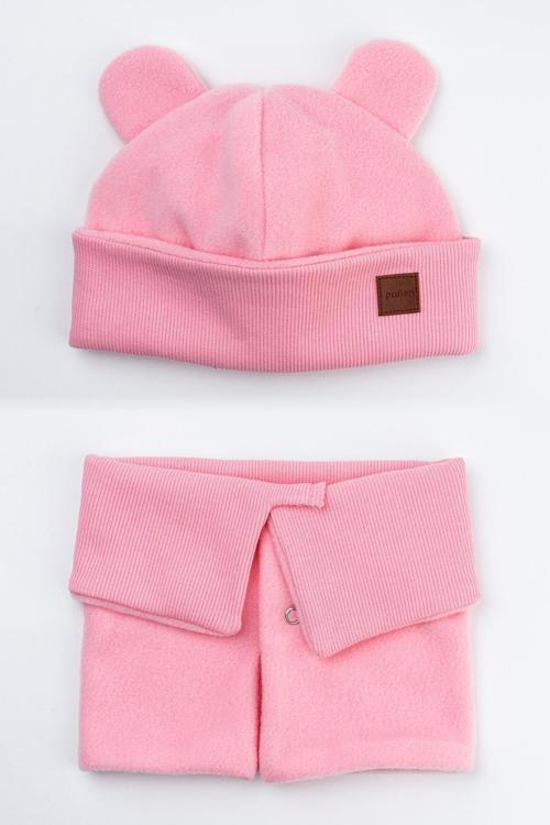 Pamuk Astarlı Polar Bere Ve Boyunluk Seti 0-3 Yaş Kaşkorse Pofuduk Bebek Bere Çocuk Boyunluk