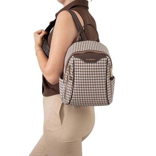 Kadın 906-47376 SILVER POLO SIRT ÇANTASI M191 KAHVE SARI-MAT KAHVE