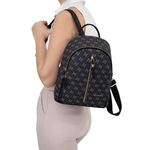 Kadın  901-45418 SILVER POLO SIRT ÇANTASI M178 FÜME-MAT SİYAH