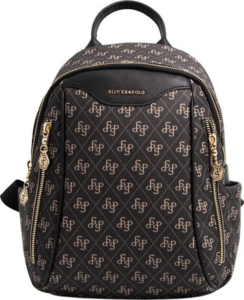 Kadın 906-45468 SILVER POLO SIRT ÇANTASI M178 FÜME-MAT SİYAH