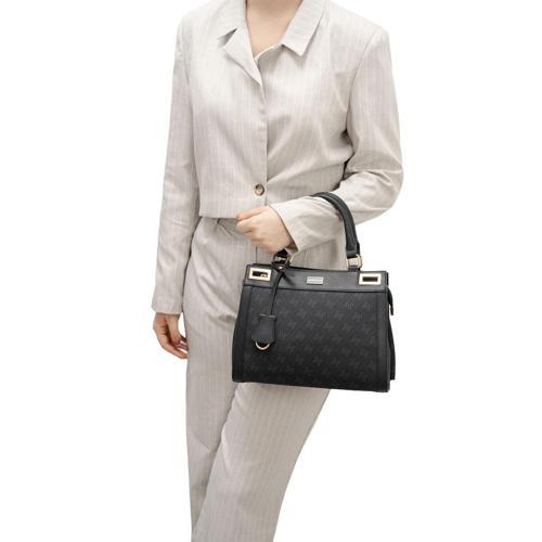 Kadın Omuz Çantası 1174-46228 SILVER POLO BAYAN ÇANTASI M178 SİYAH-MAT SİYAH