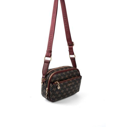 Kadın Çapraz Çanta 1162-48442 SILVER POLO ÇAPRAZ BAYAN ÇANTASI M178 KAHVE SARI-MAT BOR