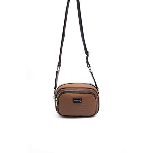 Kadın Çapraz Çanta 1111-45910 SILVER POLO ÇAPRAZ BAYAN ÇANTASI M86 KARAMEL-MAT KAHVE