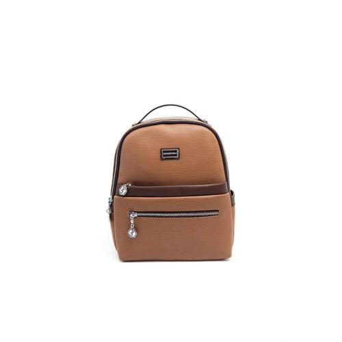 Kadın  1061-46053 SILVER POLO SIRT ÇANTASI M86 KARAMEL-MAT KAHVE