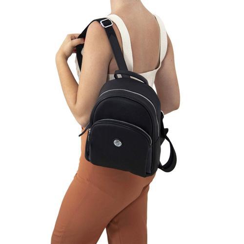 Kadın 1062-40807 SILVER POLO SIRT ÇANTASI M86 SİYAH-MAT SİYAH