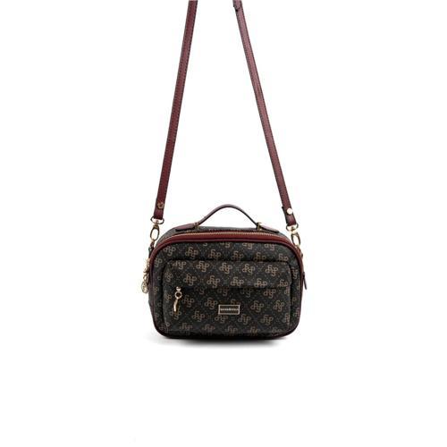 Kadın Çapraz Çanta 1186-48301 SILVER POLO ÇAPRAZ BAYAN ÇANTASI M178 KAHVE SARI-MAT BOR