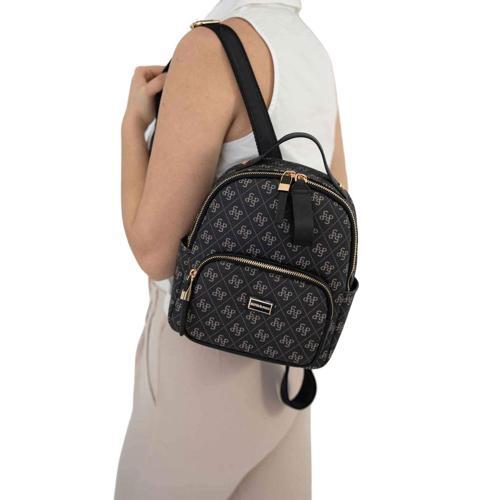 Kadın 1130-45474 SILVER POLO SIRT ÇANTASI M178 FÜME-MAT SİYAH