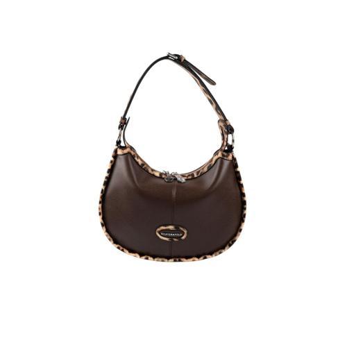 Kadın Omuz Çantası 1263-48568 SILVER POLO BAYAN ÇANTASI M105 KAHVE-MAT LEOPAR TABA