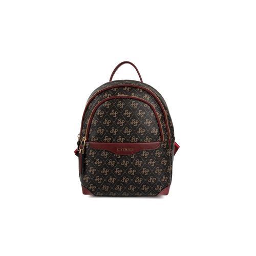 Kadın  1265-48624 SILVER POLO SIRT ÇANTASI M178 KAHVE SARI-MAT BORDO