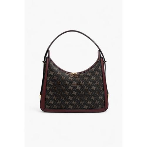 Kadın Omuz Çantası 1187-48382 SILVER POLO BAYAN ÇANTASI M178 KAHVE SARI-MAT BORDO