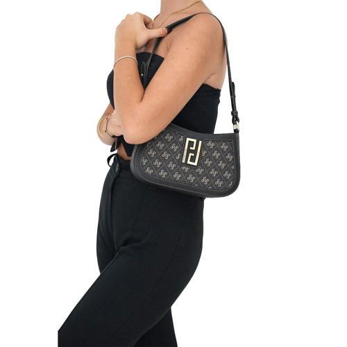 Kadın Çapraz Çanta 1132-45372 SILVER POLO ÇAPRAZ BAYAN ÇANTASI M178 FÜME-MAT SİYAH