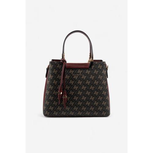 Kadın Omuz Çantası 969-48281 SILVER POLO BAYAN ÇANTASI M178 KAHVE SARI-MAT BORDO