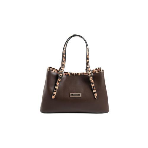 Kadın Omuz Çantası 1252-48331 SILVER POLO BAYAN ÇANTASI M105 KAHVE-MAT VİZON-LEOPAR TA