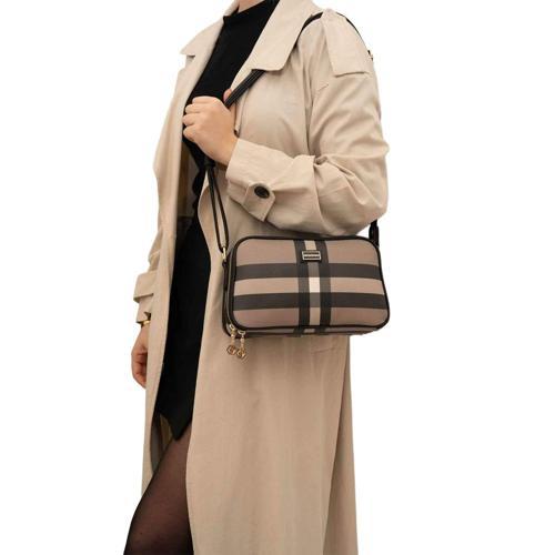 Kadın Çapraz Çanta 1094-42567 SILVER POLO ÇAPRAZ BAYAN ÇANTASI MK80 KAHVE-MAT SİYAH