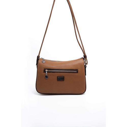 Kadın Çapraz Çanta 818-45669 SILVER POLO ÇAPRAZ BAYAN ÇANTASI M86 KARAMEL-MAT KAHVE