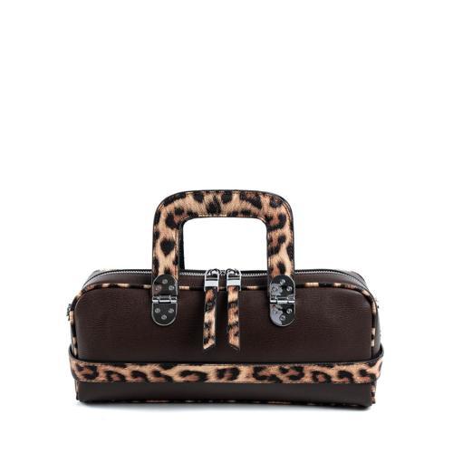 Kadın Omuz Çantası 1258-48315 SILVER POLO BAYAN ÇANTASI M105 KAHVE-MAT LEOPAR TABA