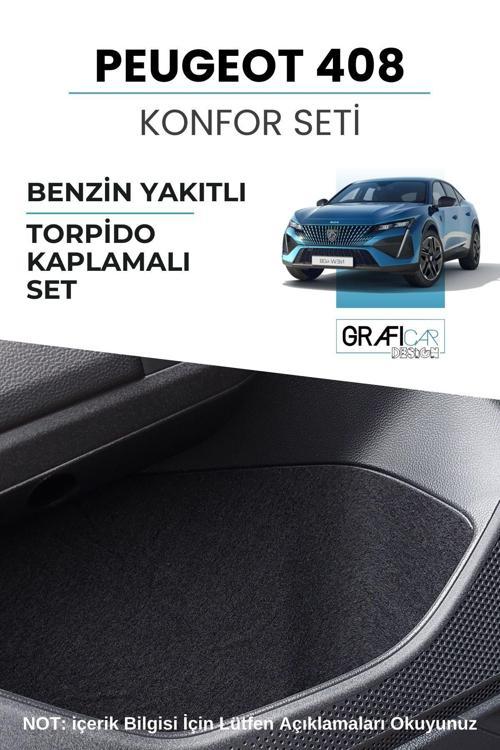 Peugeot 408 Konfor Seti - Torpido Kaplamalı Set / Araç Içi Eşya Cepleri Ses Giderici Kaplama Set