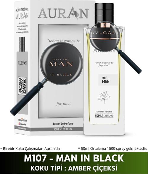 M107 - Man In Black Erkek Parfüm Amber Çiçeksi 50Ml