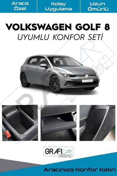 Volkswagen Golf 8 Uyumlu Konfor Seti Araç İçi Eşya Cepleri Ses Giderici Kaplama Set