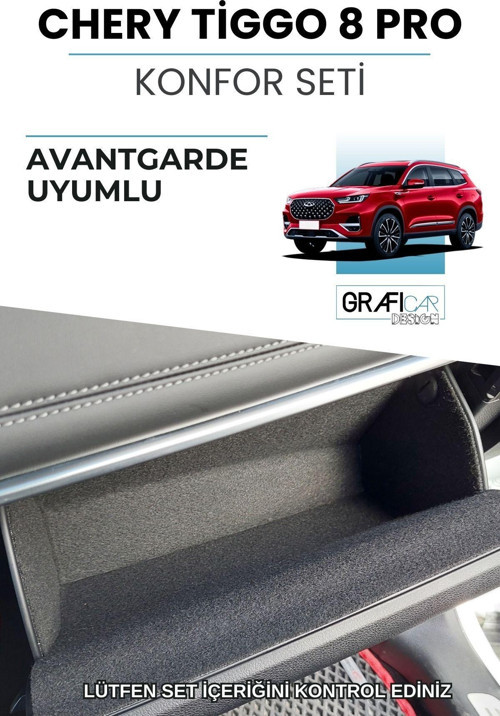 Chery Tiggo 8 Pro Konfor Seti Araç Içi Eşya Cepleri Ses Giderici "Avantgarde" Uyumlu