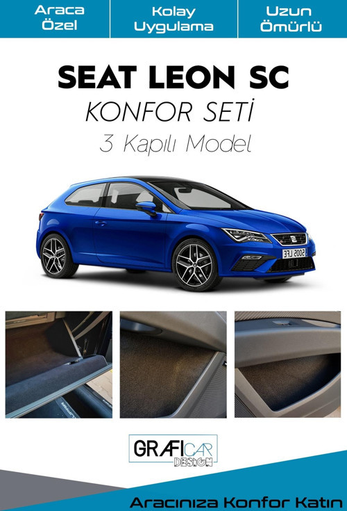 Seat Leon Sc/Mk3(Coupe) Konfor Seti-İç Trim Kumaş Kadife Kaplama-Ses Izolasyon Amaçlı Ürün