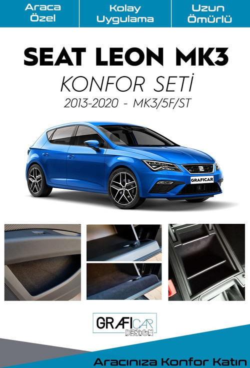 Seat Leon Mk3 Konfor Seti-İç Trim Kumaş Kadife Kaplama-Ses Izolasyon Amaçlı /2013-2020-Mk3/5F/St