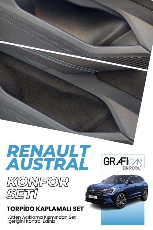Renault Austral Konfor Seti Araç İçi Eşya Cepleri Ses Giderici Kaplama Set / Torpido Kaplamalı Set