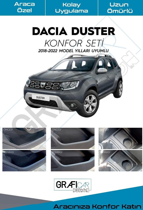Dacia Duster Konfor Seti-İç Trim Kumaş Kadife Kaplama-Ses Izolasyon Amaçlı Kaplama