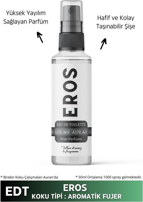 Eros Erkek Edt Parfüm Yüksek Yayılım Eau De Toilette Perfume Man 50Ml