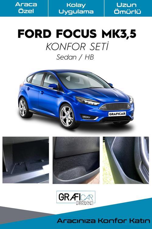 Ford Focus Mk3,5 Uyumlu Konfor Seti-Eşya Cepleri Kumaş Kaplama Set Sedan / Hb