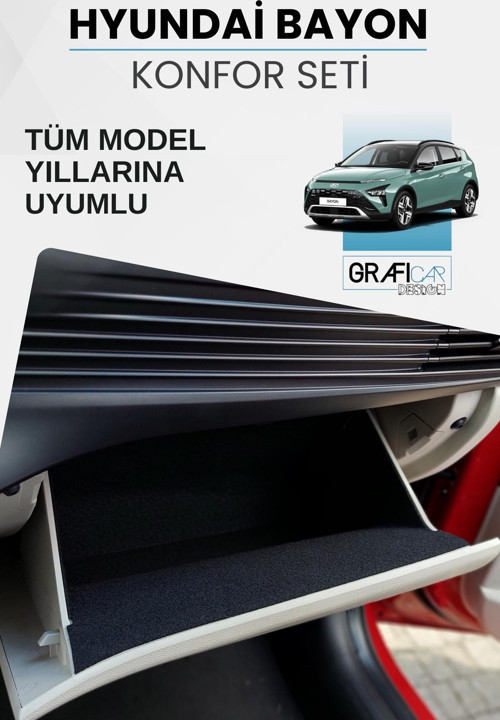 Hyundai Bayon Uyumlu Konfor Seti – Ceplere Özel Yapışkanlı Premium Görünüm Kaplama