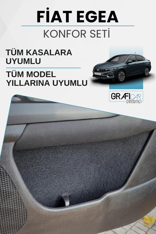 Fıat Egea Uyumlu Konfor Seti - Kumaş Kaplama İzolasyon Amaçlı Ürün / Tüm Model Yılları Uyumlu