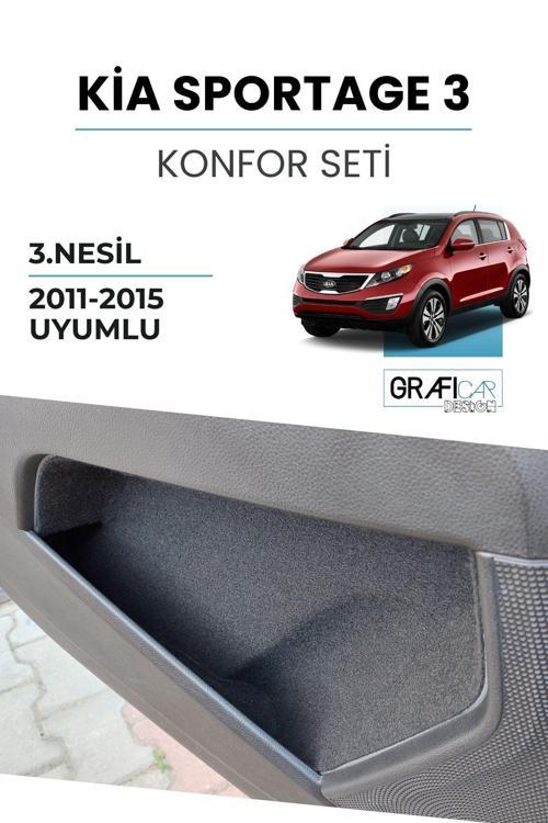Kia Sportage 3 / 2011-2015 Konfor Seti Araç Içi Eşya Cepleri Ses Giderici Kaplama