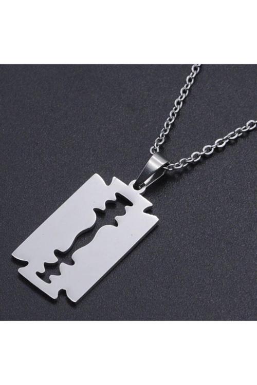 925 Ayar Jilet Gümüş Kolye