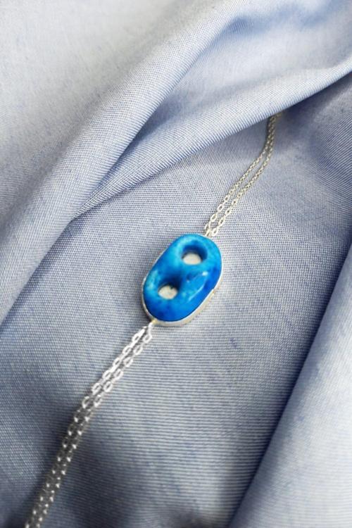 925 Ayar Gümüş Kadın Midyat Süryani Nazar Boncuğu Bileklik