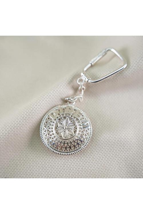 925 Ayar Gümüş Telkari Kişiye Özel Tasarım İki İsimli Anahtarlık