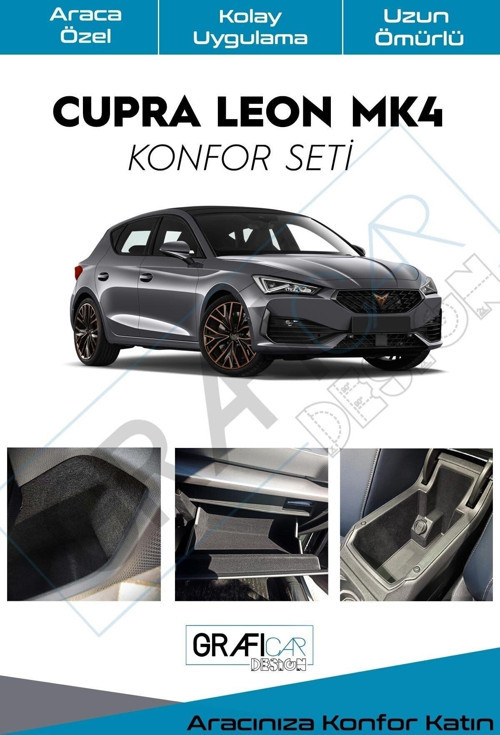 Cupra Leon Mk4 Konfor Seti Araç Içi Eşya Saklama Gözleri Için Ses Giderici Izolasyon Kaplama Seti