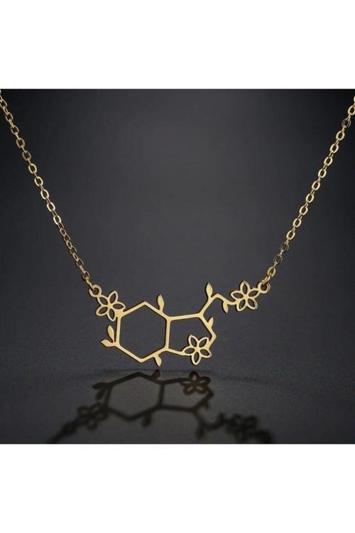 Kadın 925 Ayar Gümüş Mutluluk Hormonu Serotonin Kolye